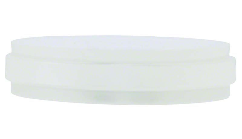 astron® CLEARsplint® Blank mit Schulter, Detailansicht der transparenten Ronde für Zahnschienen.