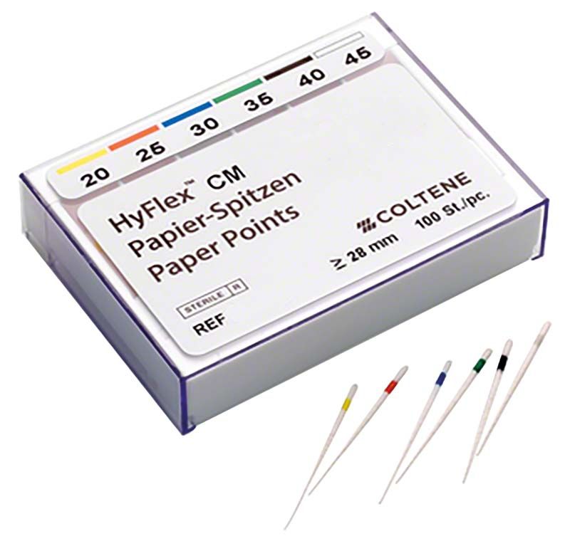 HyFlex™ CM Papierspitzen-Set .06 Gr. 20-45, sortiert in Kunststoffbox.