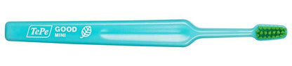 TePe GOOD™ Zahnbürste Mini Extra Soft in Türkis mit Biokunststoff-Griff.