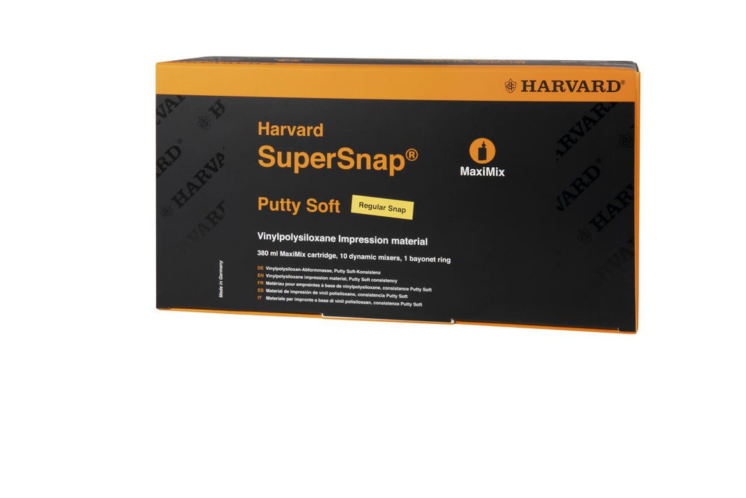 Harvard SuperSnap® Putty Soft Schwarz in MaxiMix Kartusche mit Verpackungsansicht.