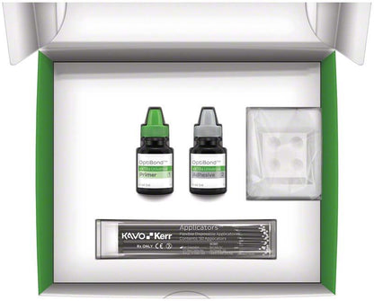 OptiBond™ eXTRa Universal Kit mit zwei Flaschen und Applikatoren.