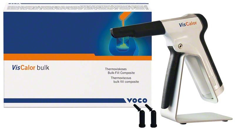 VisCalor® bulk Set Dispenser mit Verpackung und zwei Applikatoren.