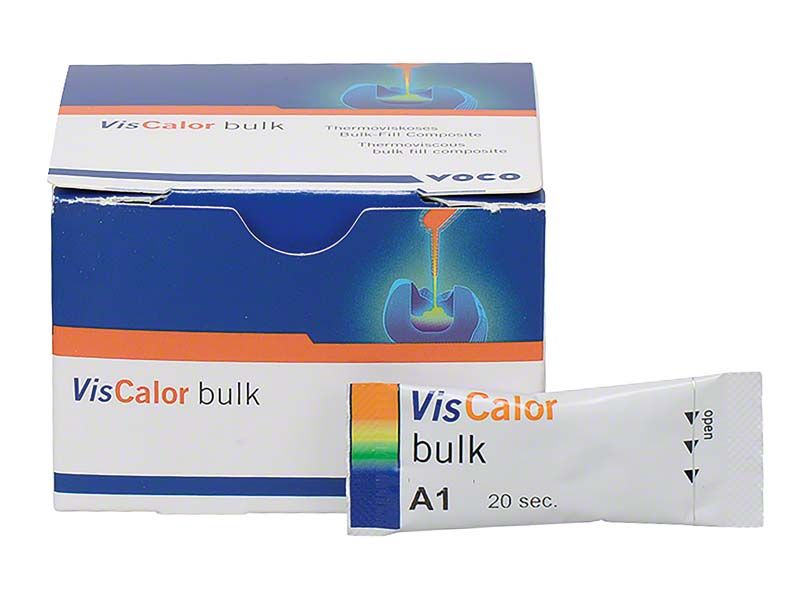 VisCalor® bulk Caps A1 Verpackung mit Einzeldosis-Kapsel im Vordergrund.