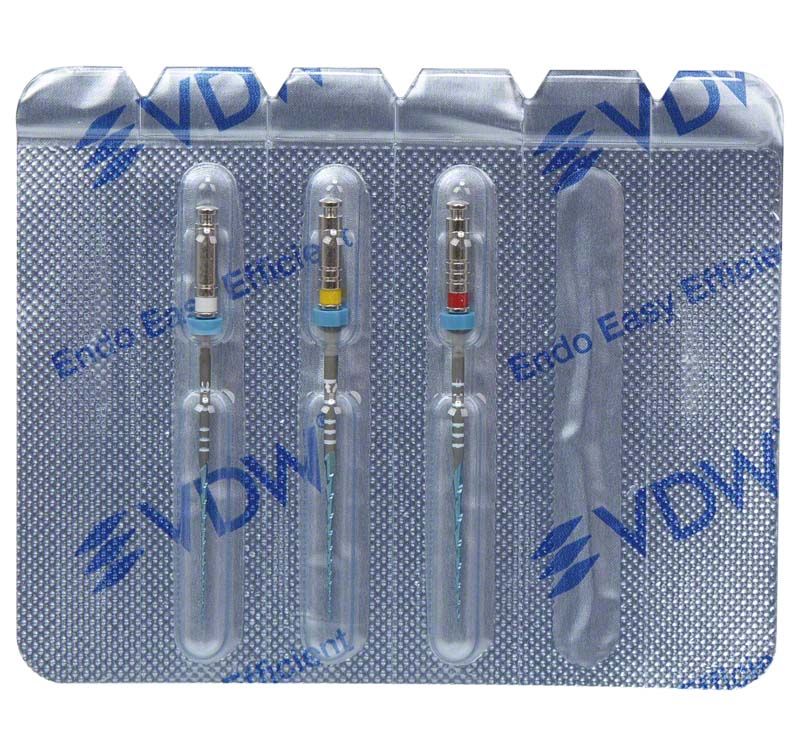 VDW.ROTATE™ NiTi Wurzelkanalfeilen in Blisterverpackung, 31mm Länge.