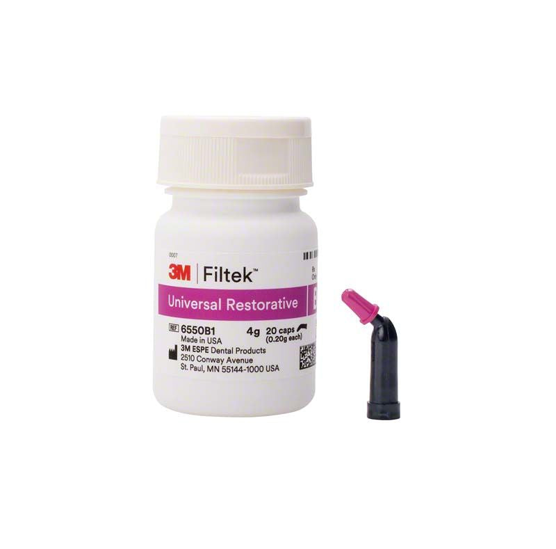 Filtek™ Universal Restorative Kapseln B1 mit Verpackung und Kapselansicht.