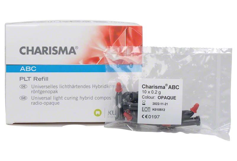 Charisma® ABC PLT Opaque in Verpackung mit Produktinformation.