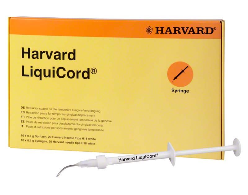 Harvard LiquiCord® Verpackung mit Spritze und Kanüle.