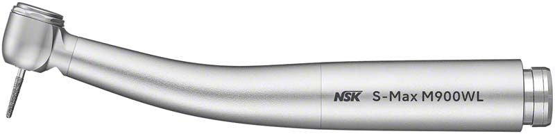Dentalturbine S-Max M900WL mit integriertem Licht und Standardkopf.