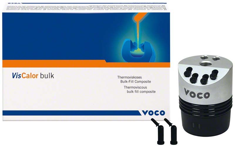 VisCalor® bulk Set Caps Warmer mit Verpackung und Zubehörteilen.