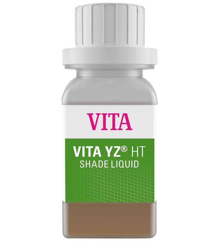 VITA YZ® HT SHADE LIQUID Flasche mit grünem Etikett und Schraubverschluss.