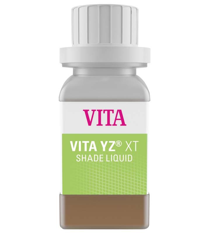 VITA YZ® XT SHADE LIQUID C2 in weißer Flasche mit grünem Etikett.
