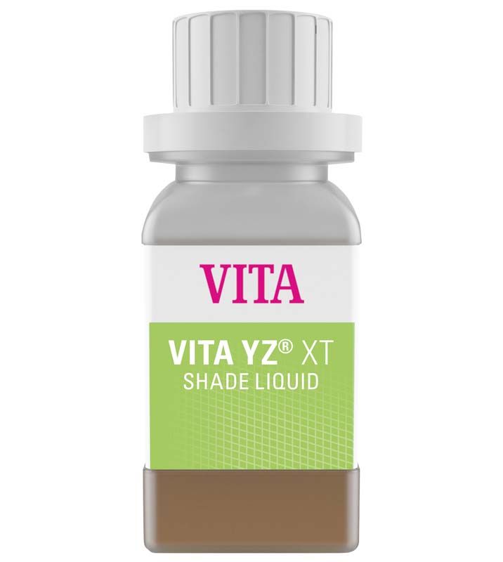VITA YZ® XT SHADE LIQUID C4 in weißer Flasche mit grünem Etikett.