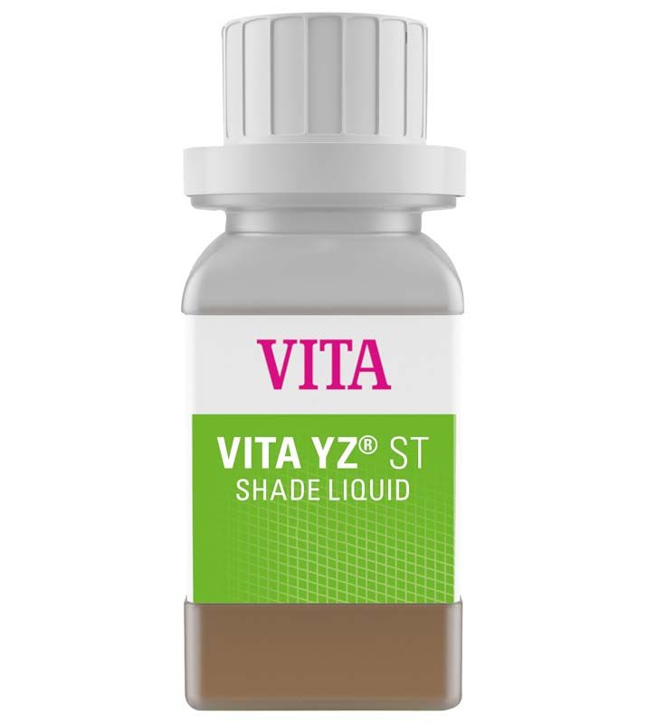 VITA YZ® ST SHADE LIQUID D3 Flasche mit grünem Etikett und Schraubverschluss.