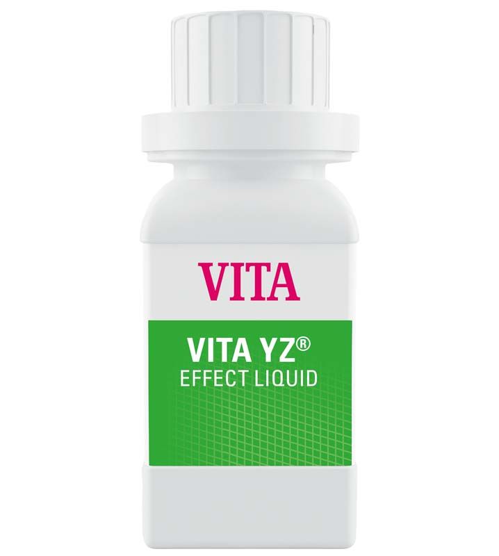 VITA YZ® EFFECT LIQUID Flasche mit grünem Etikett und weißem Verschluss.