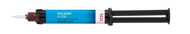 Dualhärtendes Befestigungskomposit VITA ADIVA® IA-CEM in Applikationsspritze.