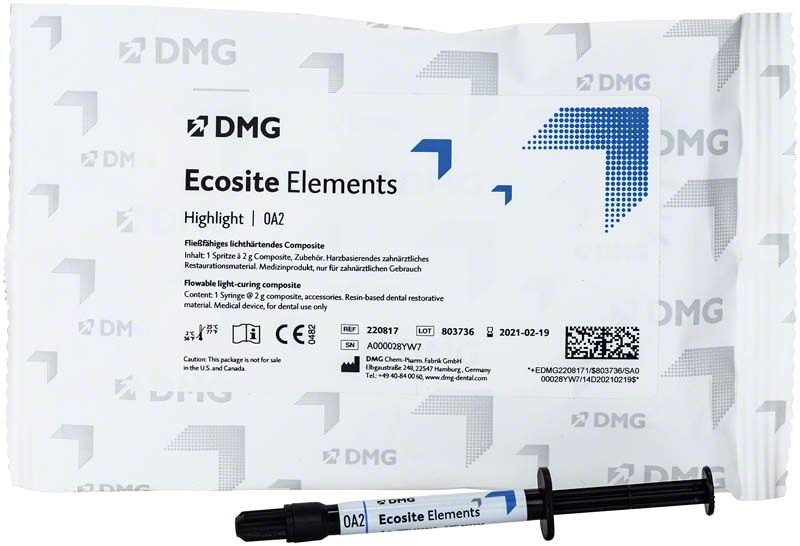 Ecosite Elements HIGHLIGHT Spritze OA2 mit Verpackung im Hintergrund.