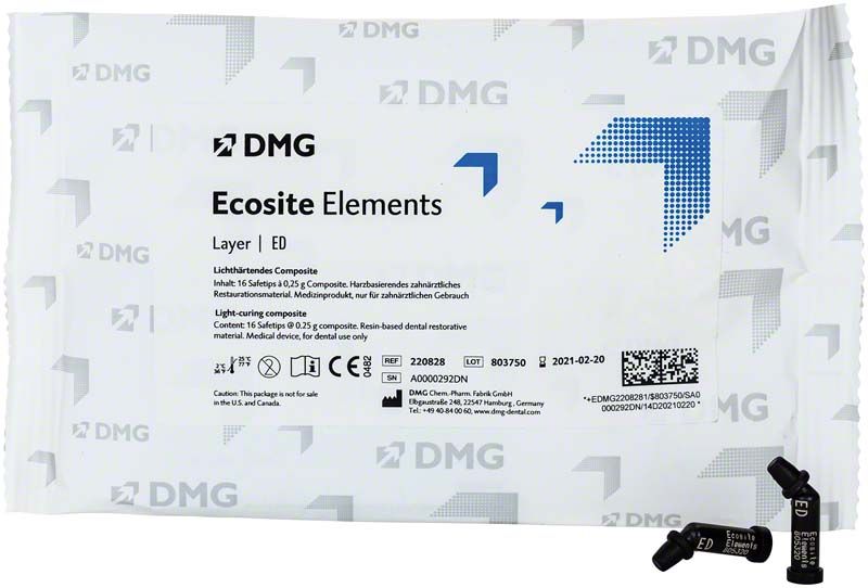 Verpackung von Ecosite Elements LAYER Safetips EM mit Produktdetails.