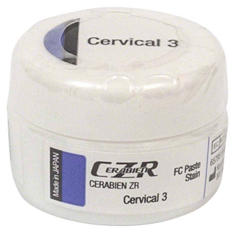 Behälter der CERABIEN™ ZR FC Paste Stain Cervical 3 mit Beschriftung.