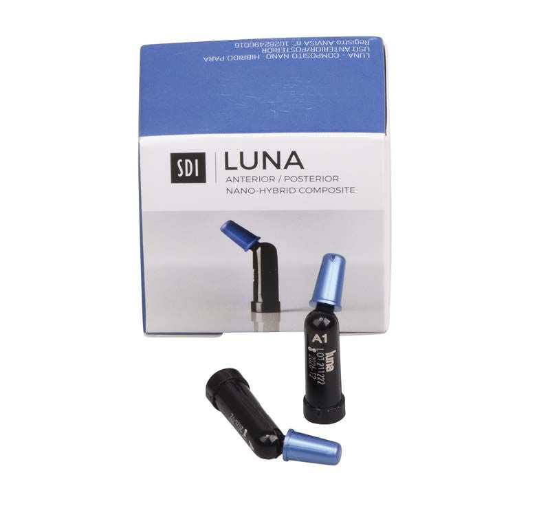 Luna Complets A1, Nano-Hybrid-Komposit in blauer Verpackung.
