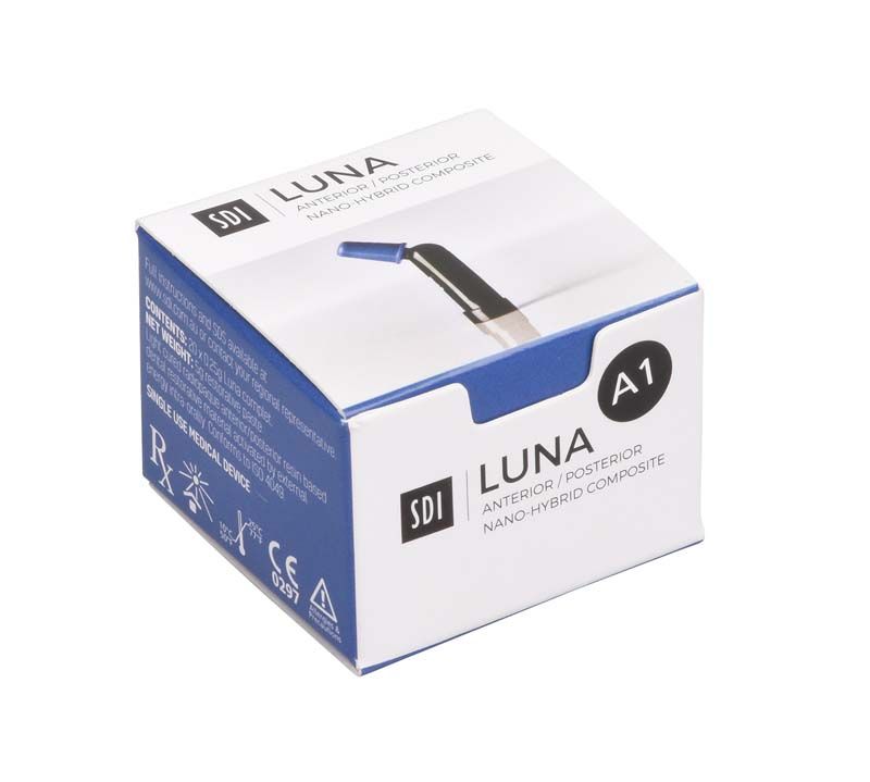Luna Complets A1 Verpackung mit Produktabbildung und blauen Details.