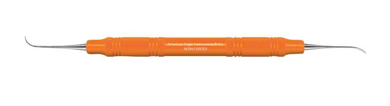 Orangener American Eagle Scaler Nebraska 128DE mit beidseitigen präzisen Instrumentenspitzen.