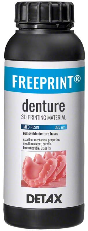FREEPRINT® denture 385 rosa-transparent 3D-Druckmaterialflasche 1000 g.