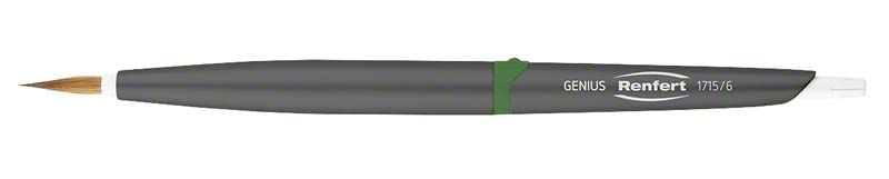 Genius Pinsel Gr. 6 von Renfert mit grauem Griff und Naturhaaren.