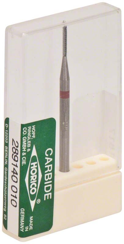Hartmetallfräser Kreuzverzahnung 289 140 010 in transparenter Verpackung.
