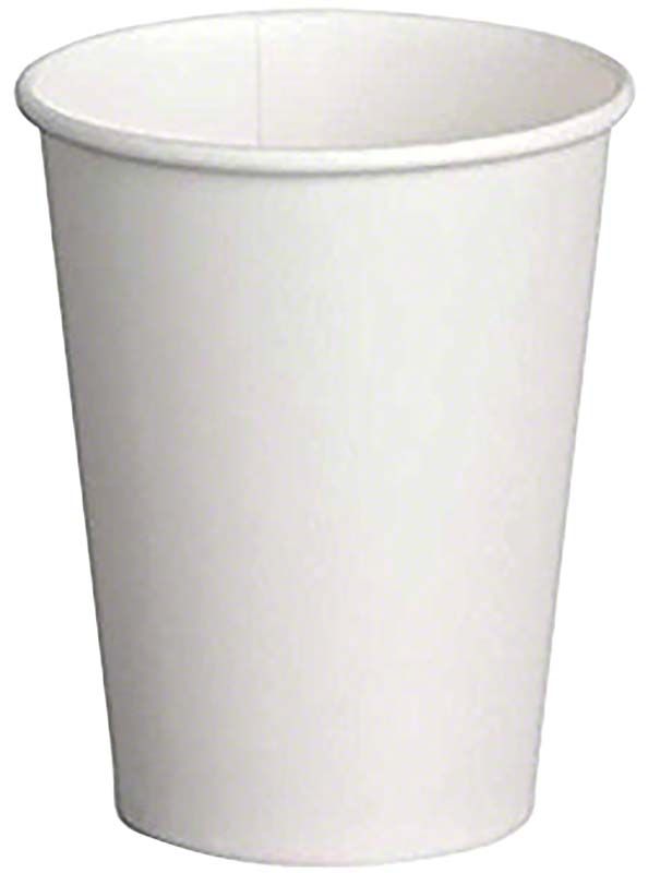 Monoart Mundspülbecher aus weißem Hartpapier mit 180ml Volumen.