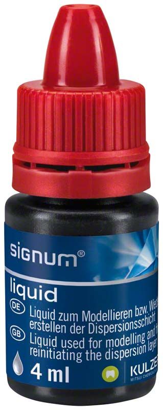 Signum® Modellierflüssigkeit in 4 ml Flasche mit rotem Tropfverschluss.
