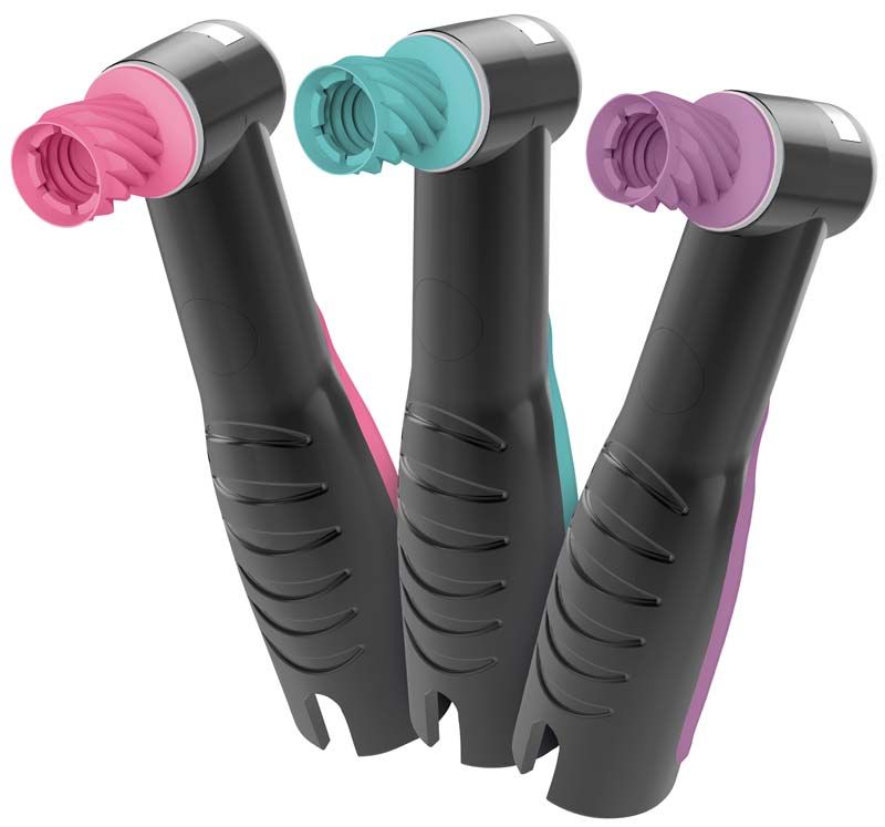 PerfectPearl™ Einweg-Polieraufsätze mit bunten Kelchen für Zahnreinigung.