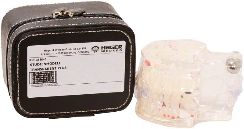 Studienmodell Transparent Plus mit Aufbewahrungsetui.
