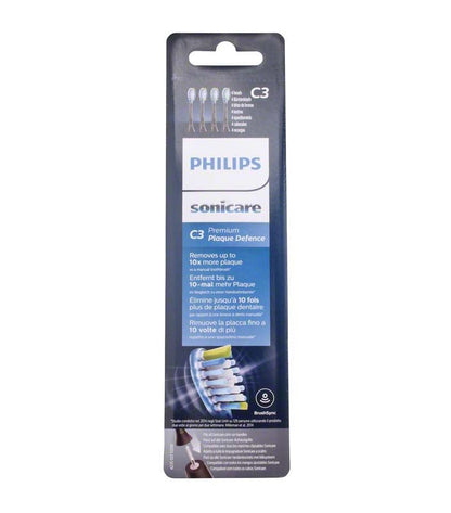 Philips Sonicare Premium Plaque Defence Ersatzbürsten im Blisterpack mit Produktinformationen.