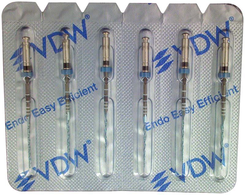 Sechs VDW.ROTATE™ NiTi Wurzelkanalfeilen in Blisterverpackung, 31mm 40.06.