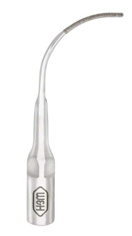 Piezo Spitze für Parodontologie, Modell 5PIQ, mit gebogener Form.