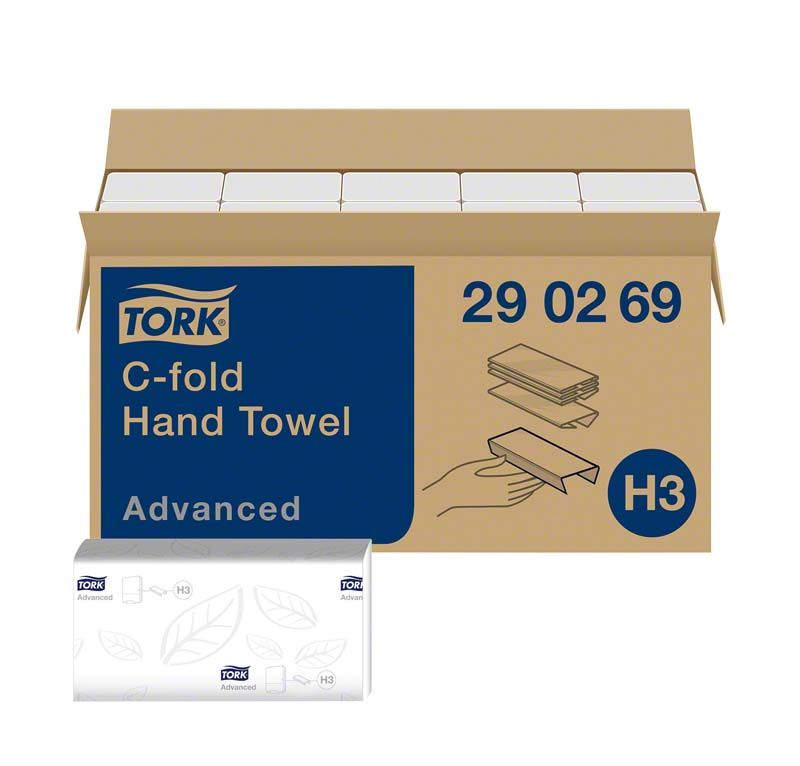 Tork® Advanced Handtuch 25 x 41,4cm in weißer Verpackung mit C-Falz.