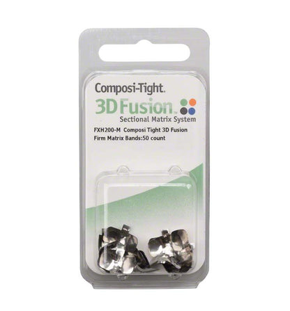 Composi-Tight® 3D Fusion™ Firm Matrizenbänder Molar in Verpackung.