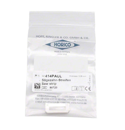 Streifenhalter PAUL Säge Streifen Verpackung mit Herstellerangaben und QR-Code.
