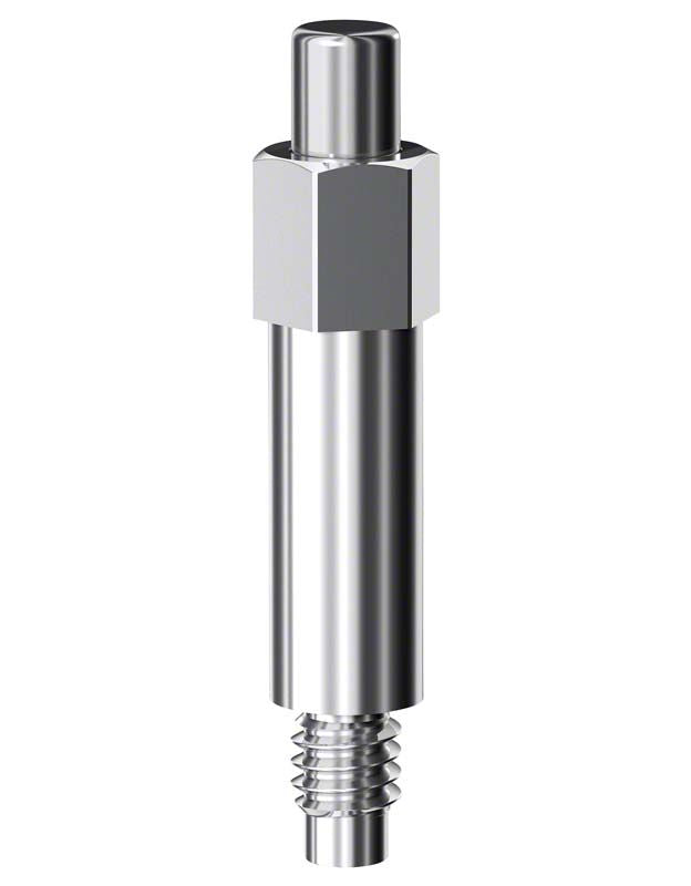 SmartPeg Typ 27 aus Edelstahl mit Gewindefuß.