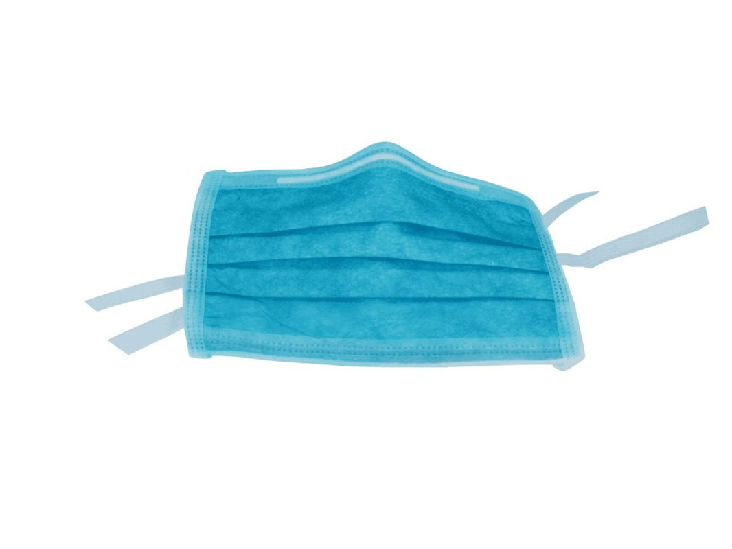 Monoart Mundschutz Protection 3-lagig, lagunablau, mit elastischen Bändern.