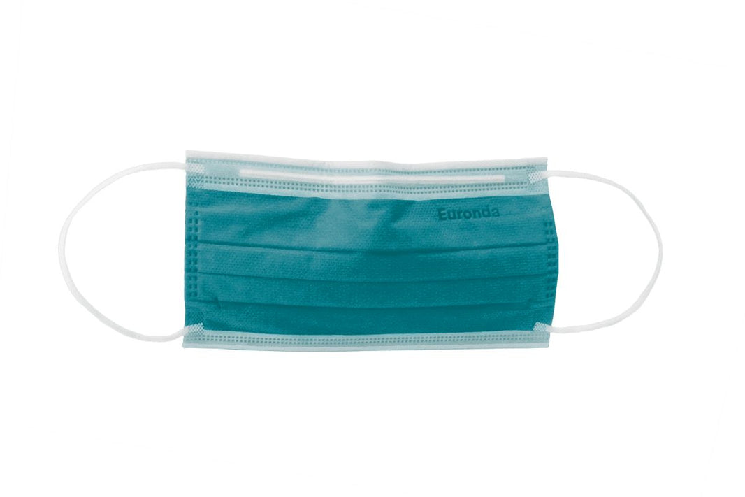 Monoart Mundschutz Pro 4 Perfect Fit in Lagunablau mit Gummizug.