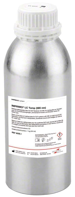 IMPRIMO® LC Temp A2 in silberner Flasche mit Etikett und Schraubverschluss.