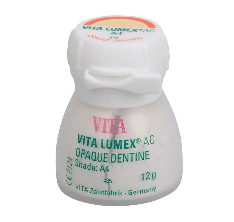 VITA LUMEX® AC Opaque Dentine 12g Fläschchen mit Deckel und Aufschrift Shade A4.