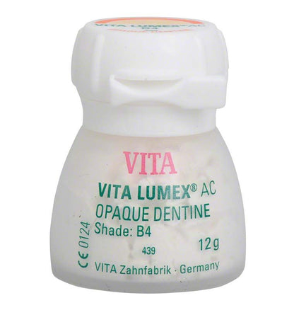 VITA LUMEX® AC Opaque Dentine 12g B4 in weißem Behälter.