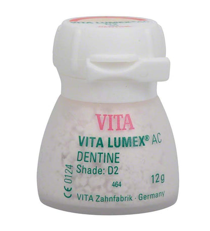 VITA LUMEX® AC Dentine 12g D2 Zahnersatzmaterial in Kunststoffbehälter.
