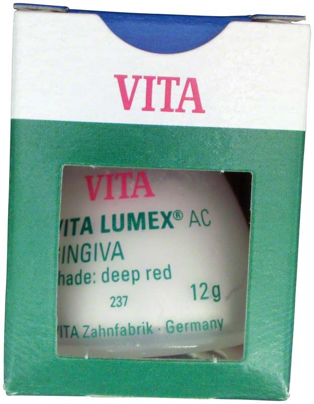 VITA LUMEX® AC Gingiva 12g Verpackung in tiefrot.