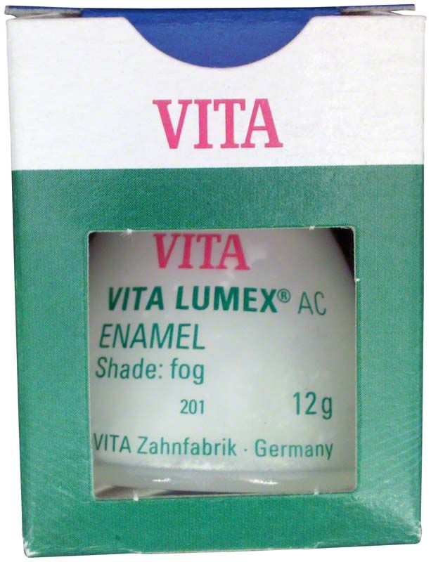 VITA LUMEX® AC Zahnschmelz 12g, Verpackung mit Sichtfenster.