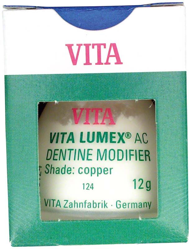 VITA LUMEX® AC Dentine Modifier 12g Verpackung mit grüner und weißer Aufschrift