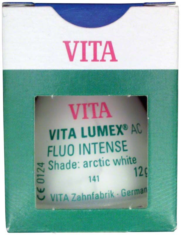 VITA LUMEX® AC Fluo Intense 12g, arctic-white Verpackung.