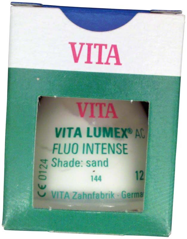 Verpackung der VITA LUMEX® AC Fluo Intense 12g im Farbton Sand.